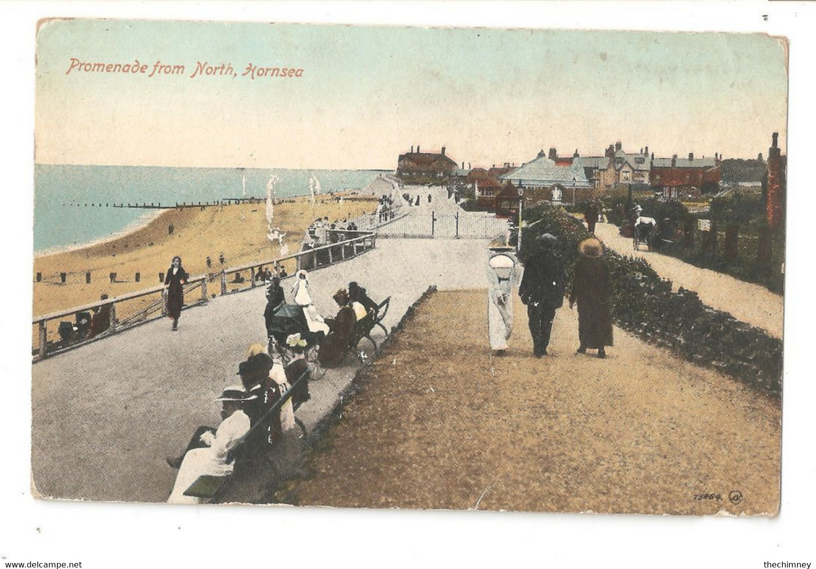 Hornsea Promenade From The North  Message To Back Not Posted Lincolnshire - Otros & Sin Clasificación