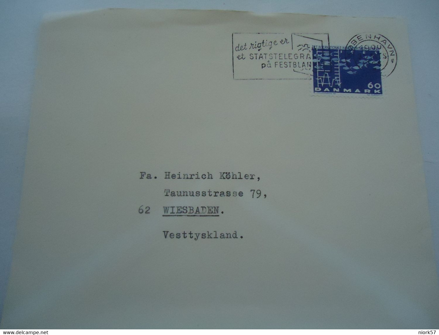 DENMARK  COVER   POSTMARKKOBENHAVN 1965 FISHES - Maximum Cards & Covers