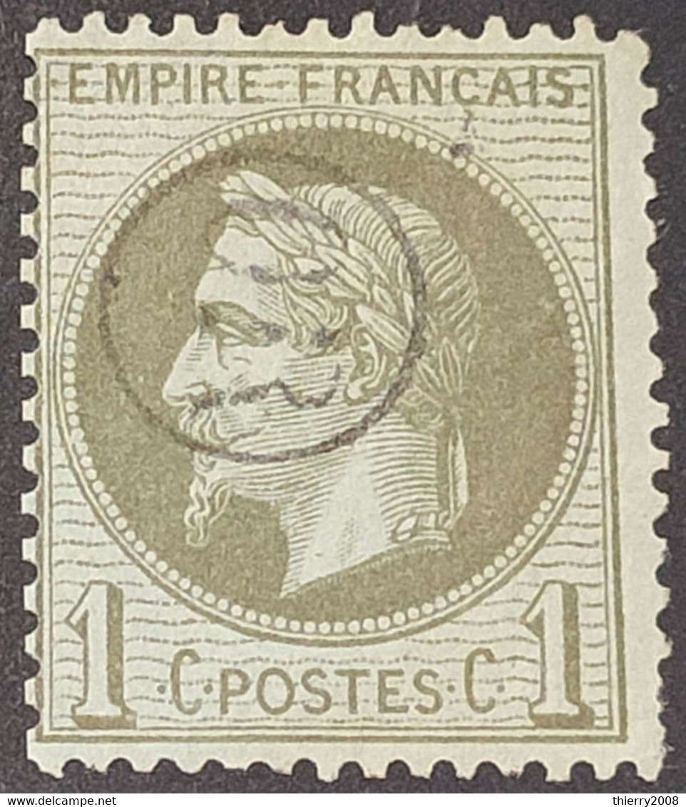 (A1) Napoléon III Lauré N° 25  Avec Oblitération OR Dans Un Cercle  TB - 1863-1870 Napoléon III. Laure