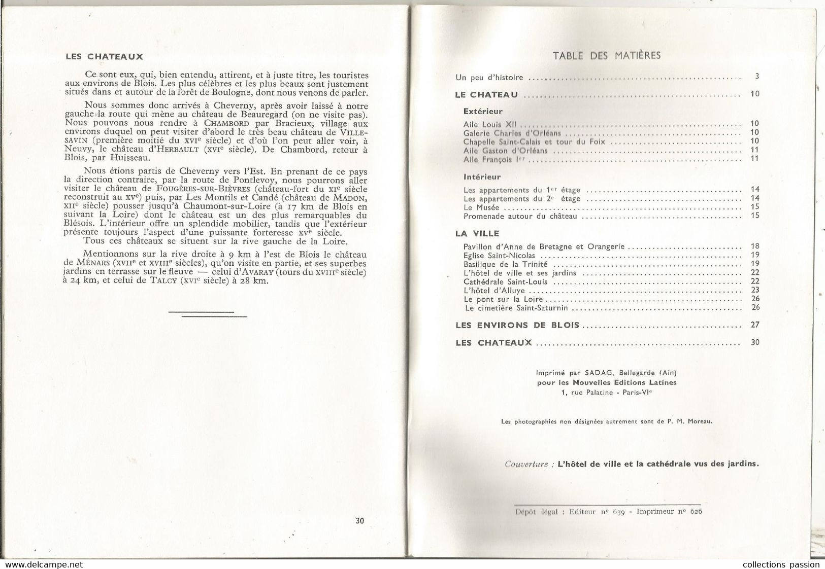 Régionalisme, BLOIS Le Château Et La Ville Par Abel MOREAU, 31 Pages ,2 Scans, Frais Fr 3.35 E - Centre - Val De Loire