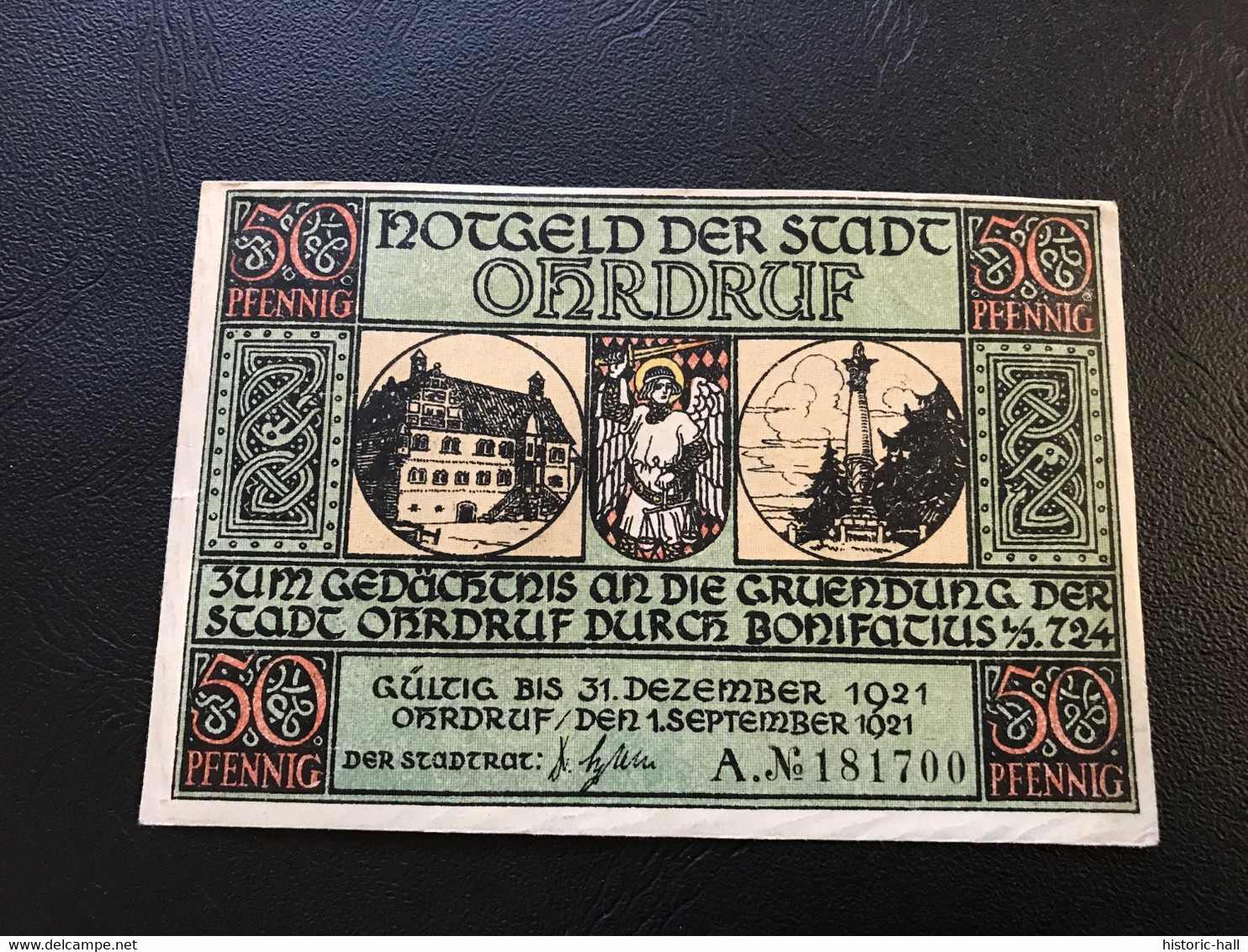 Notgeld - Billet Necéssité Allemagne - 50 Pfennig - Ohrdruf - 31 Decembre 1921 - Zonder Classificatie