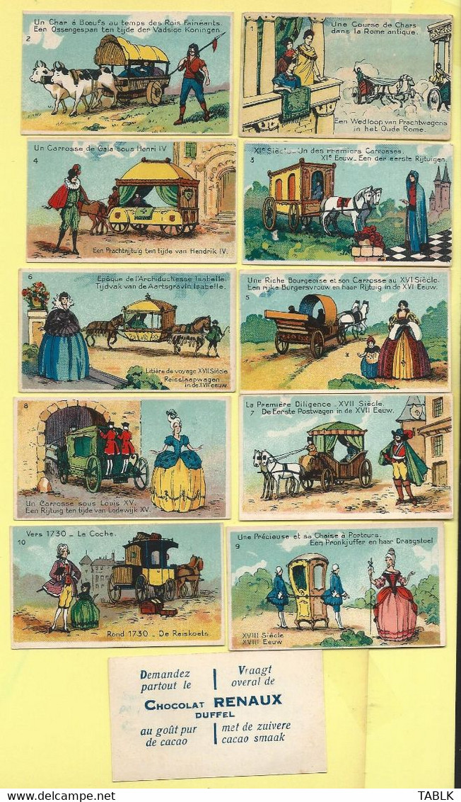 4359 - RENAUX - VERZAMELING KOETSEN - CALECHES - CARRIAGES - KUTSCHEN - SERIE 25 CHROMO'S - Other & Unclassified