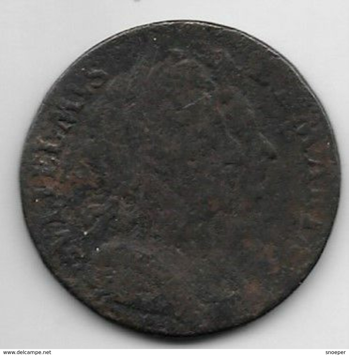 *great Britain  1/2 Penny   1694  Km 475.3  Vg+ Onley 1 Date In Km Catalog Val 52$ - B. 1/2 Penny