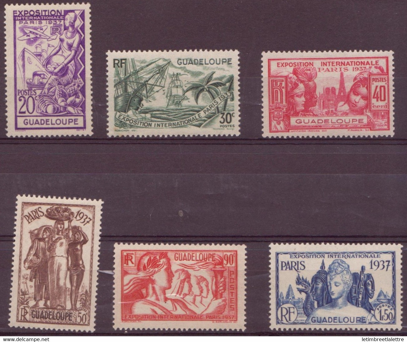 ⭐ Guadeloupe - YT N° 133 à 138 ** - Neuf Sans Charnière - 1937 ⭐ - Unused Stamps