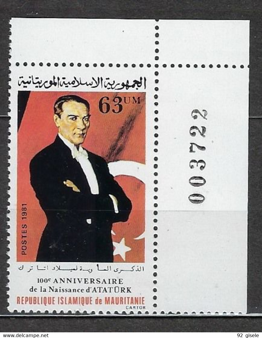 Mauritanie YT 489 " Anniversaire De La Naissance D' Atatürk " 1981 Neuf** - Mauritanie (1960-...)