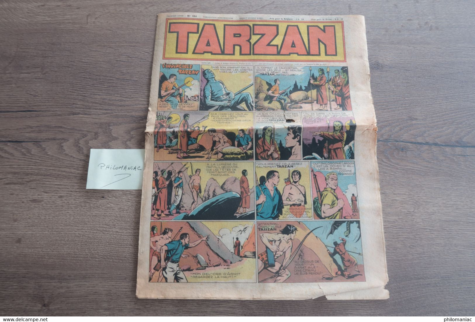 TARZAN - 1ére Série - Invincible Tarzan Buffalo Bill - N°104 - Troisième Année - 1948 - Tarzan