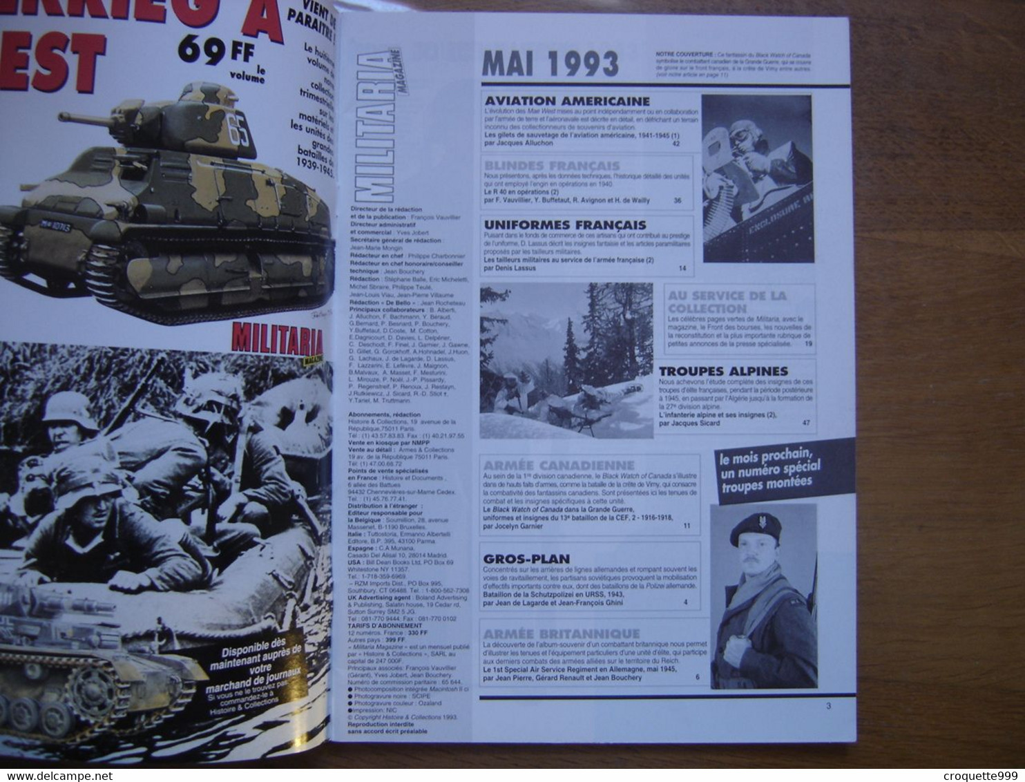 MILITARIA MAGAZINE 94 GUERRE MILITAIRES Sommaire En Photo - Weapons