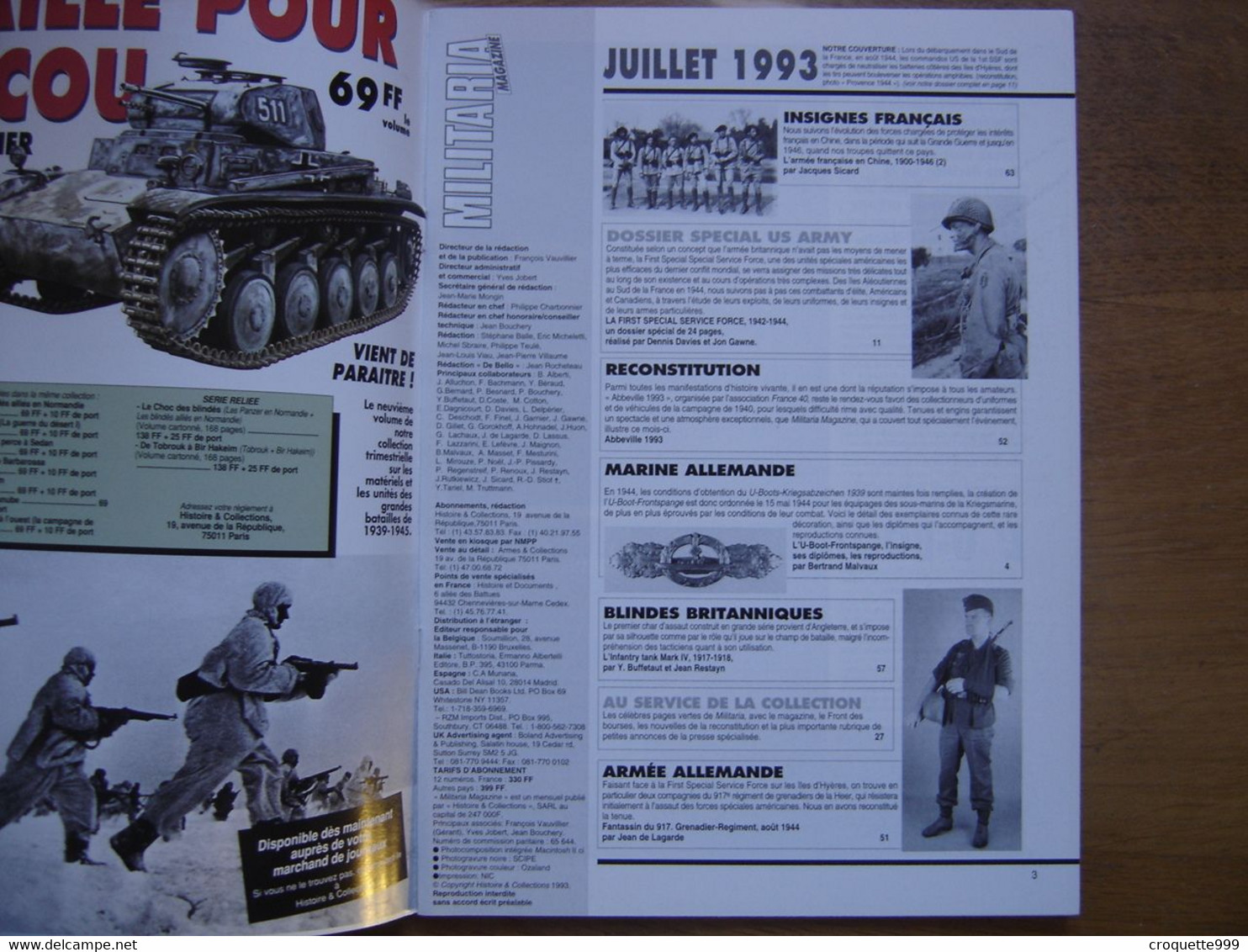 MILITARIA MAGAZINE 96 GUERRE MILITAIRES Sommaire En Photo - Armas