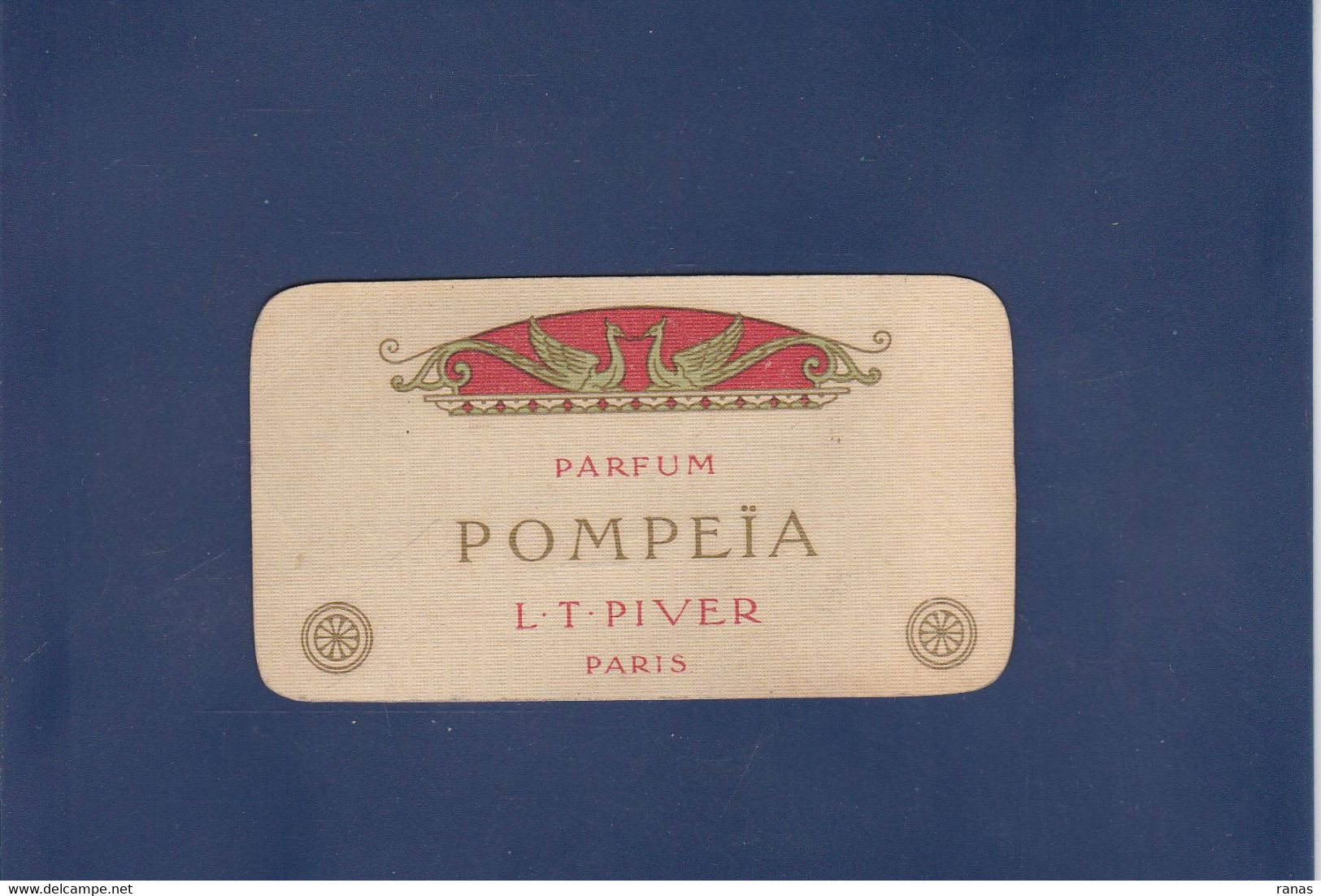 Carte Parfumée Pompéïa Piver Calendrier 1914 - Profumeria Antica (fino Al 1960)