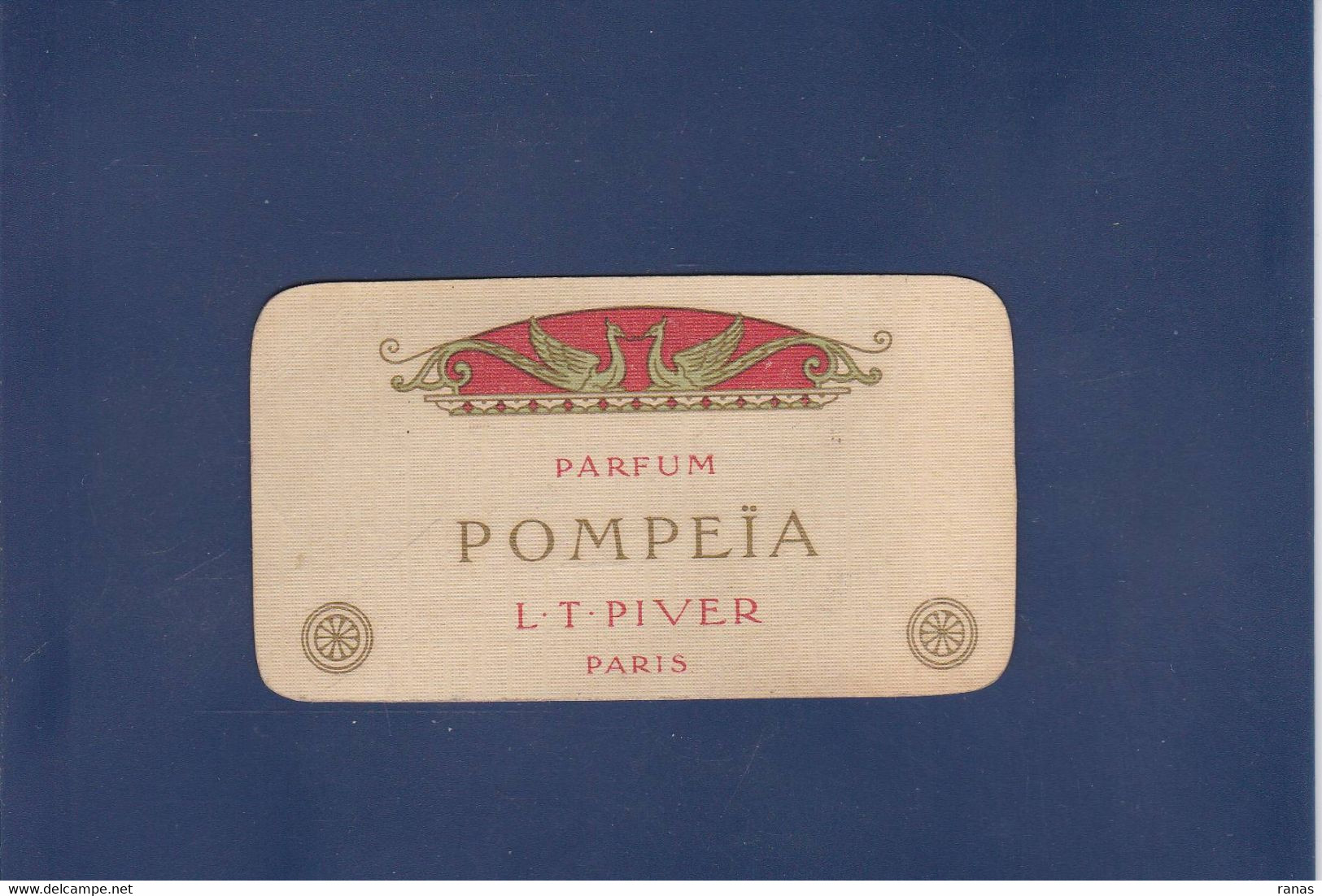Carte Parfumée Pompéïa Piver Calendrier 1914 - Anciennes (jusque 1960)