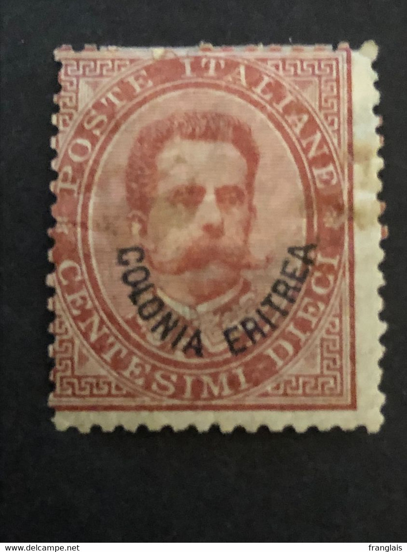 ERITREA ERYTHREE   SG 4   10c Red MH*  CV £225 - Eritrea