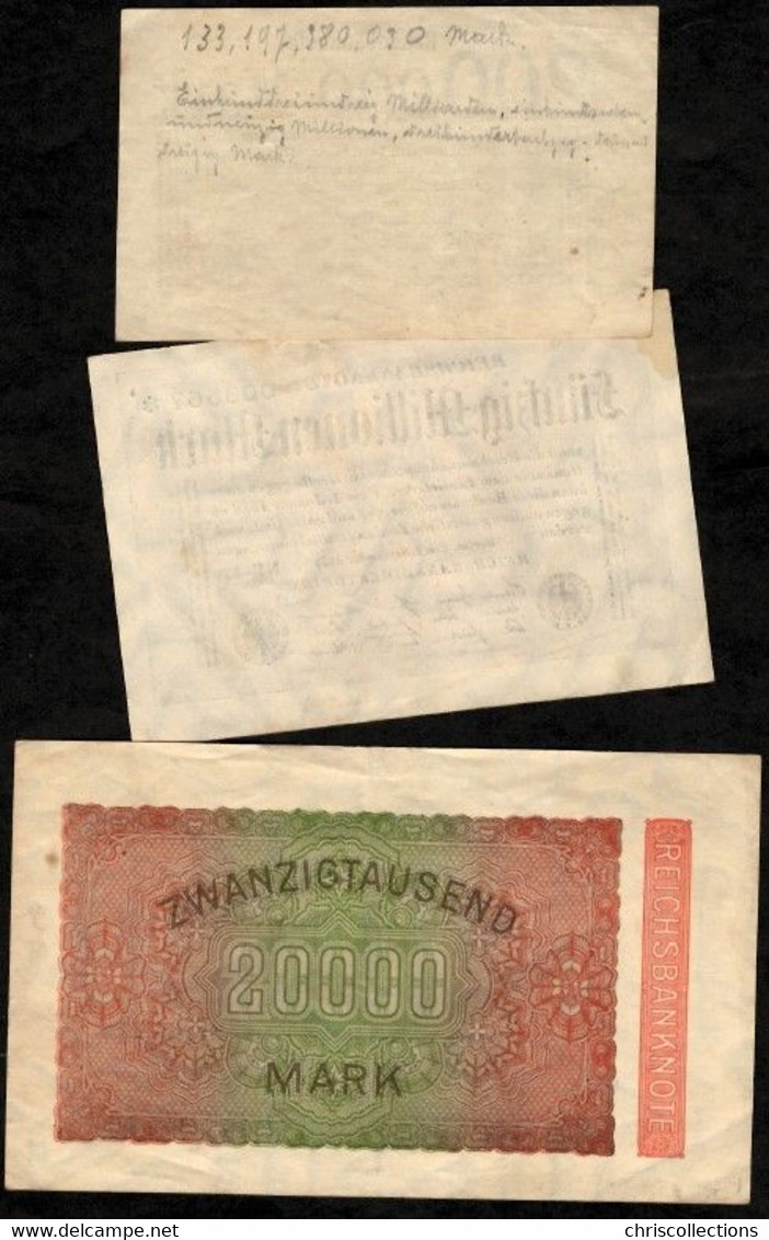 ALLEMAGNE - Lot De 6 Billets ALLEMAGNE - Reichsbanknote - Collezioni