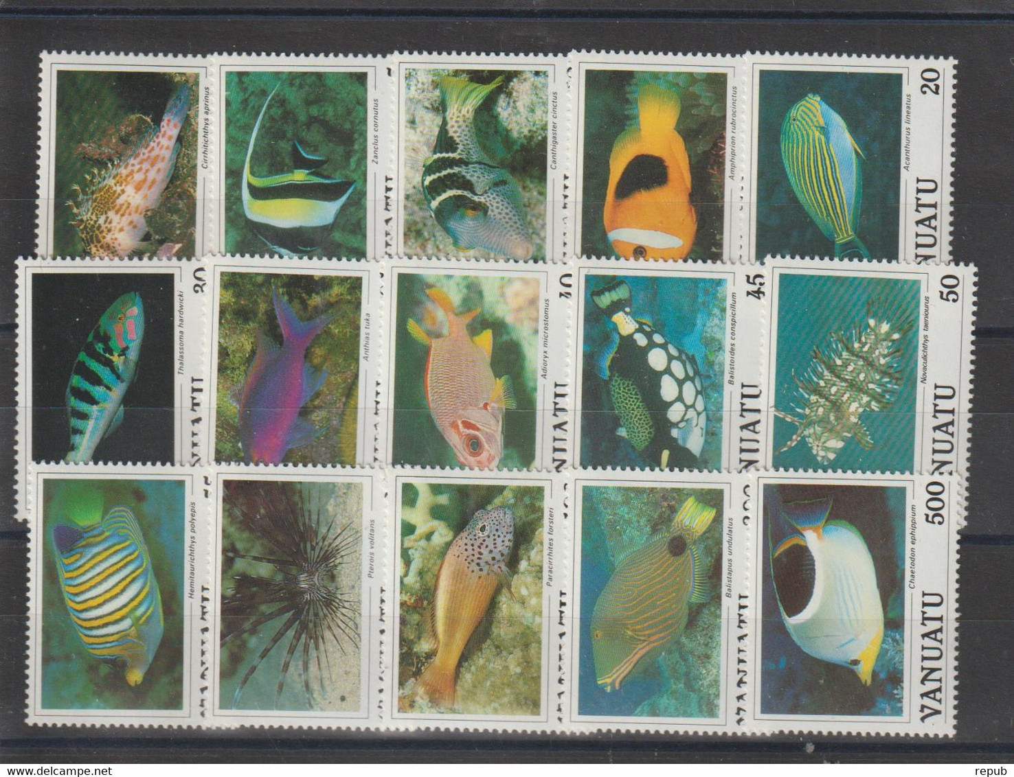 Vanuatu 1987 Poissons 769-83, 15 Val ** MNH - Vanuatu (1980-...)