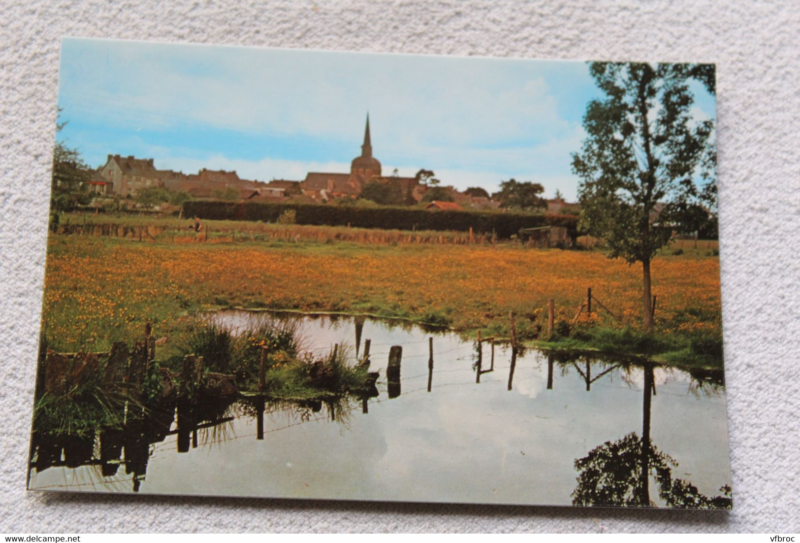 Cpm, Moisdon La Rivière, L'étang De La Forge, Au Fond L'église, Loire Atlantique 44 - Moisdon La Riviere