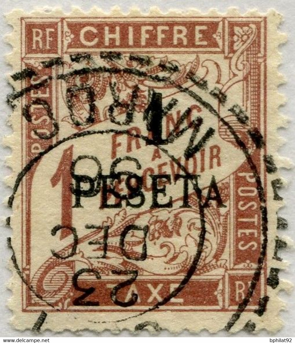 !!! MAROC, POSTES FRANÇAISES. TAXE N°5 OBLITÉRÉE TB - Timbres-taxe