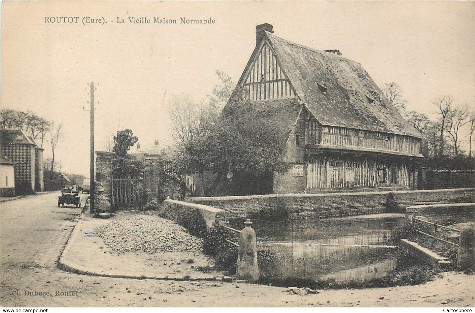 CPA 27 Eure Routot La Vieille Maison Normande Voiture - Routot