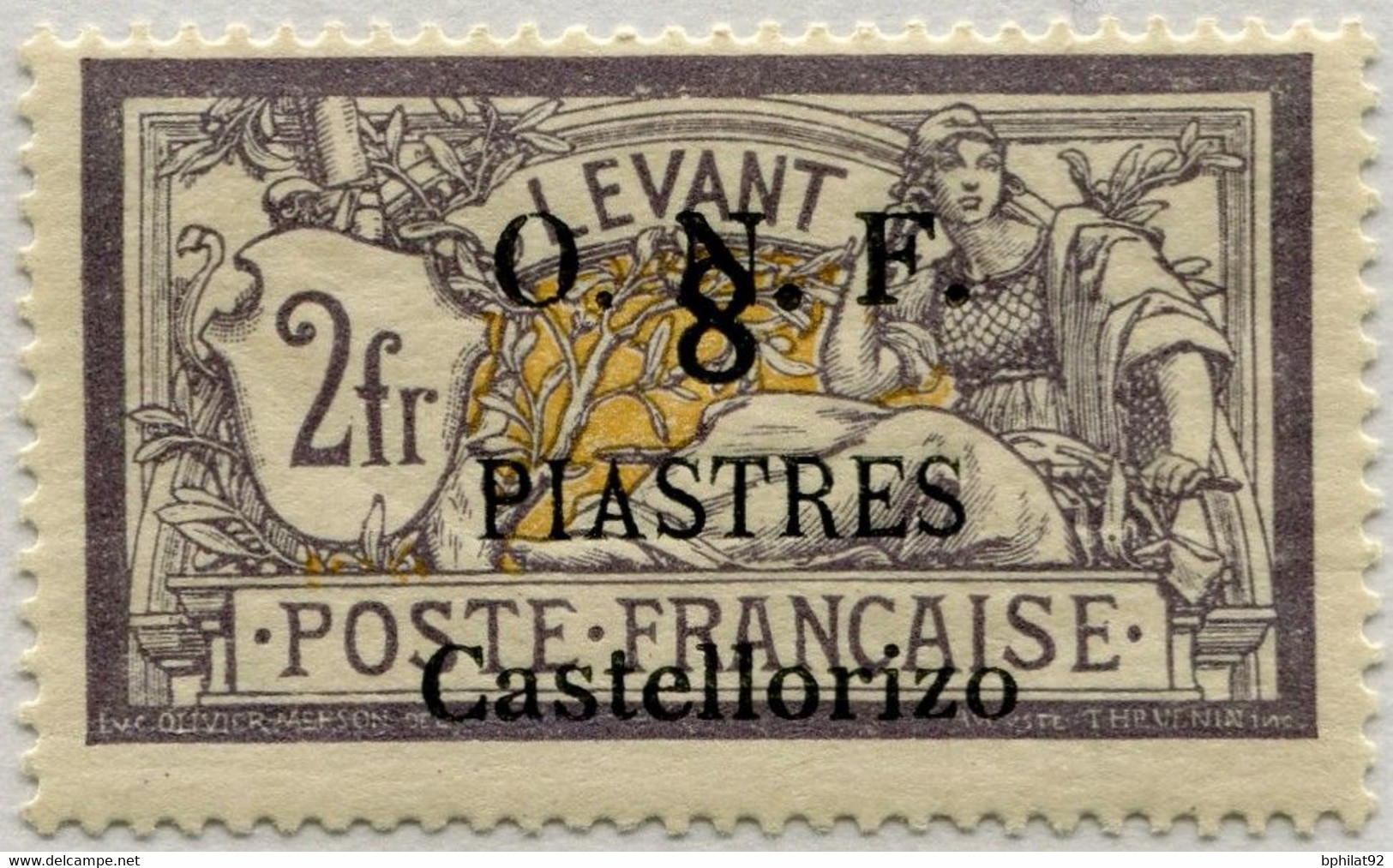 !!! CASTELLORIZO. N°25A NEUF CHARNIÈRE LÉGÈRE. SIGNÉ BRUN. SUPERBE - Nuevos