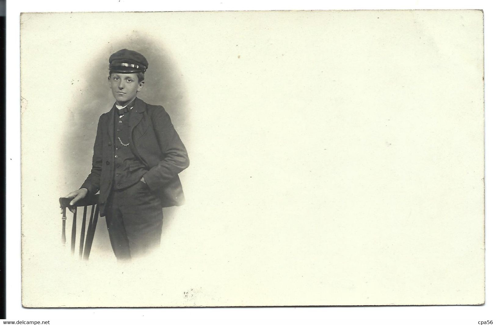 Jeune Homme à La Casquette - CARTE PHOTO Archive HERZFELD - 57 Rue Clignancourt PARIS 18e - Genealogy