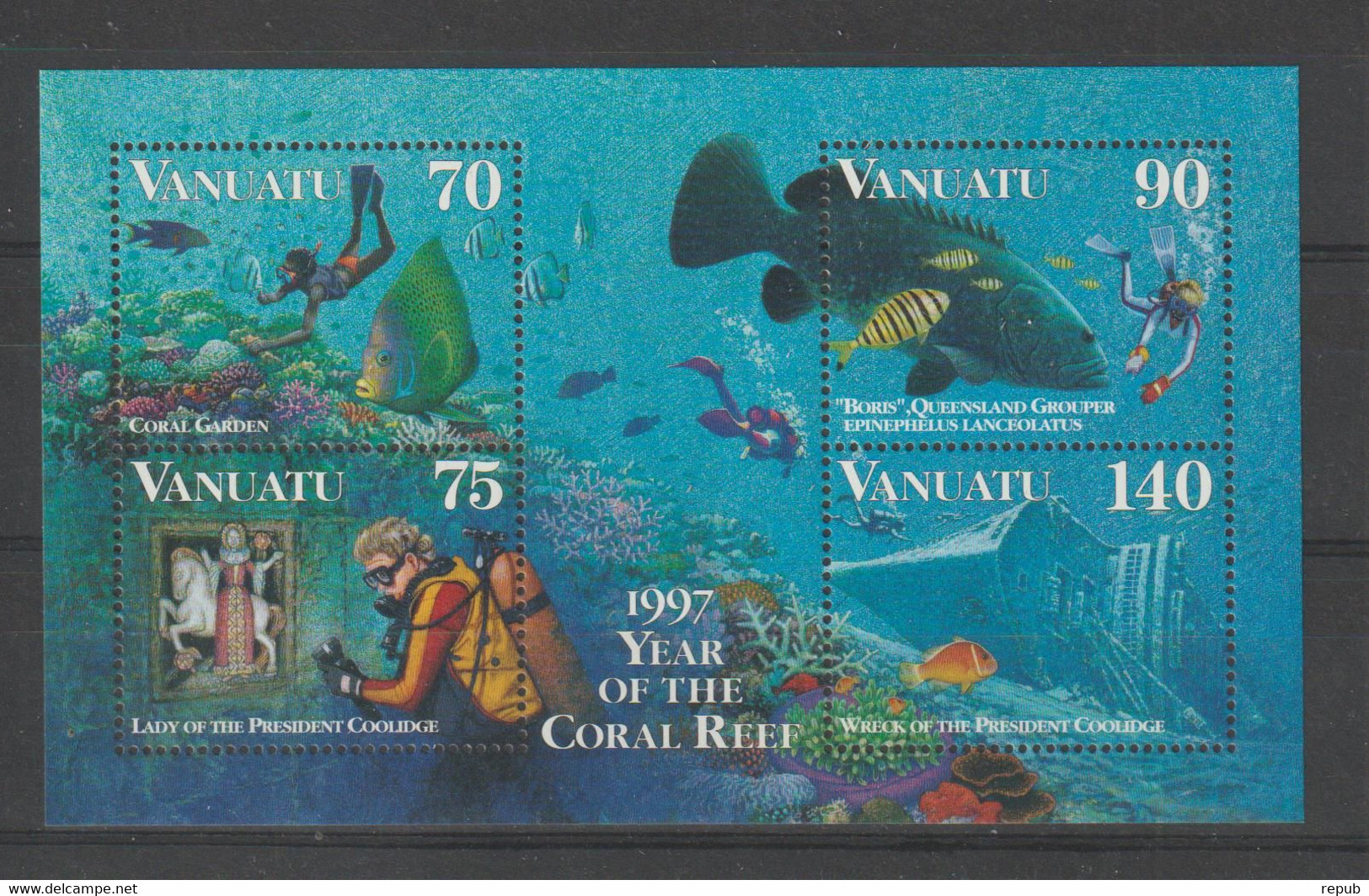 Vanuatu 1997 Récifs De Corail BF 28 ** MNH - Vanuatu (1980-...)