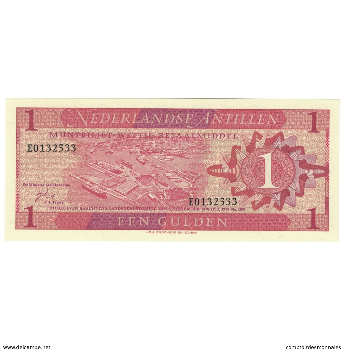 Billet, Netherlands Antilles, 1 Gulden, 1970, 1970-09-08, KM:20a, NEUF - Netherlands Antilles (...-1986)
