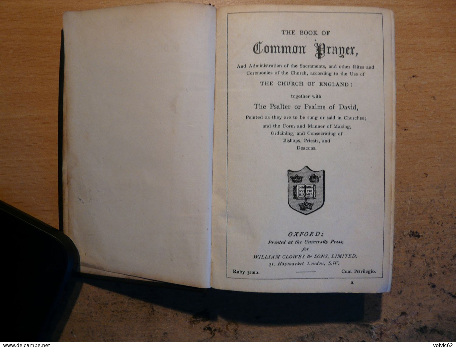 The Book Of Common Prayer 1662 Livre De La Prière Commune - Libros De Oraciones