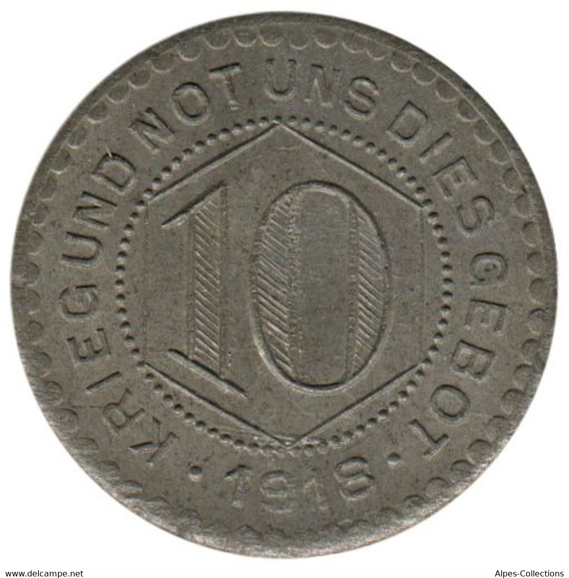 ALLEMAGNE - CALW - 10.1 - Monnaie De Nécessité - 10 Pfennig 1918 - Monétaires/De Nécessité