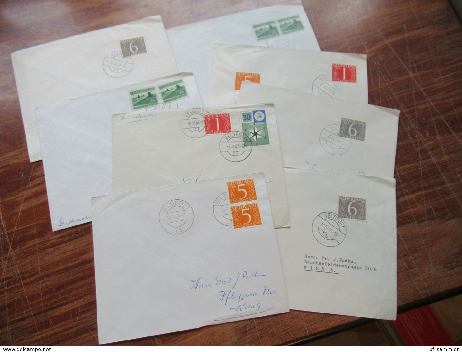 Niederlande 1957 - 1967 Stempel Veldpost 7 Belege Verschiedene Stempel Veldpost Militärpost Der Nachkriegsjahre - Covers & Documents