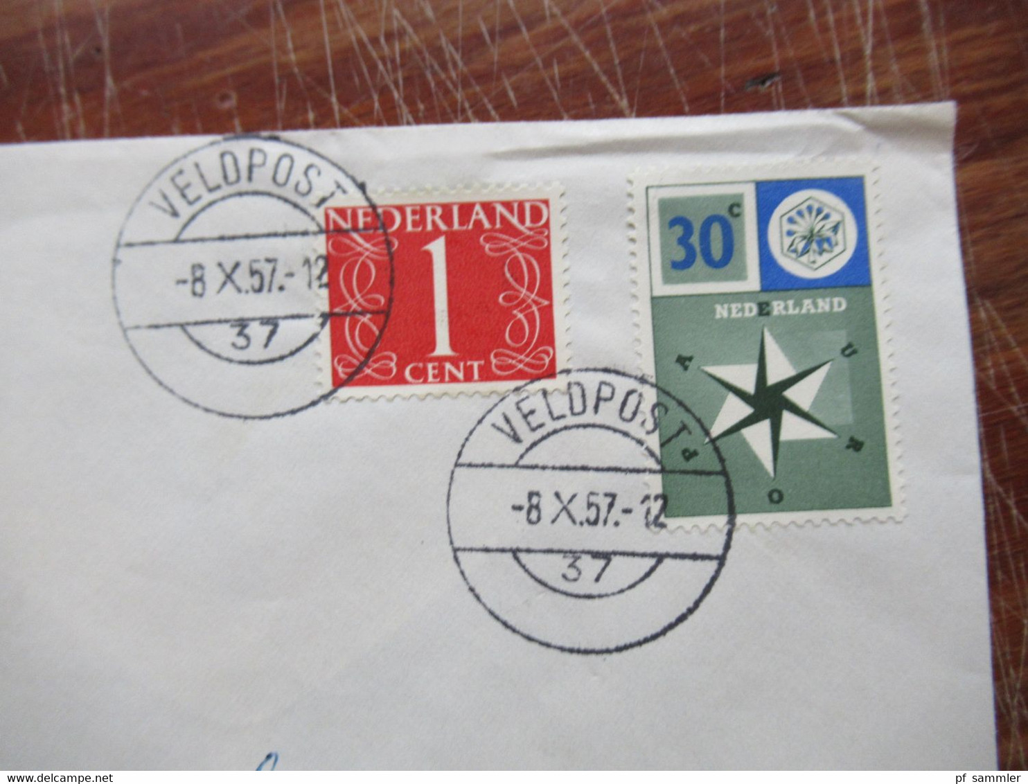 Niederlande 1957 - 1967 Stempel Veldpost 7 Belege verschiedene Stempel Veldpost Militärpost der Nachkriegsjahre