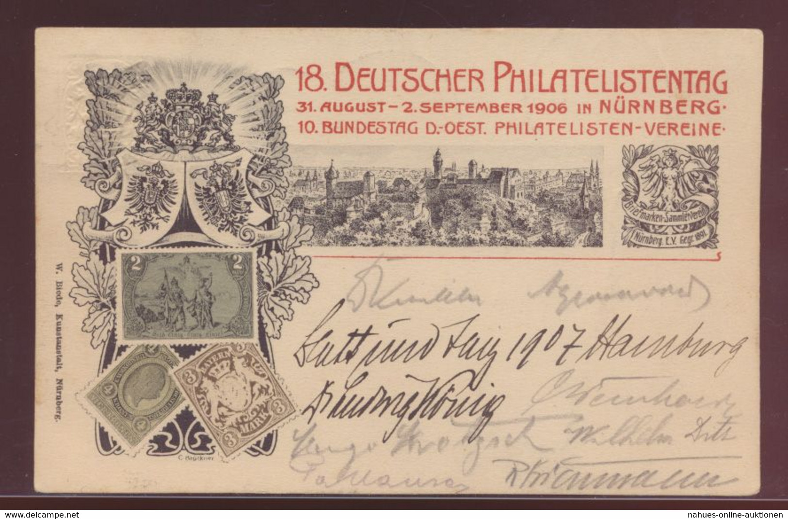 Bayern Privatganzsache Nürnberg Philatelie PP 10 C 4 03 Nach Kiel Sonderstempel - Other & Unclassified