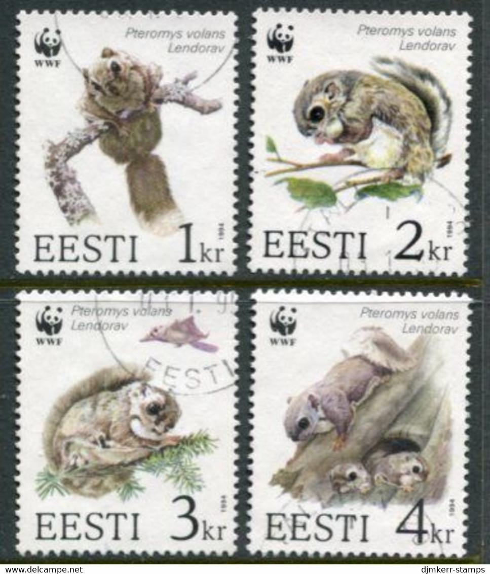 ESTONIA 1994 WWF: Squirrels Used.  Michel 229-32 - Estonia