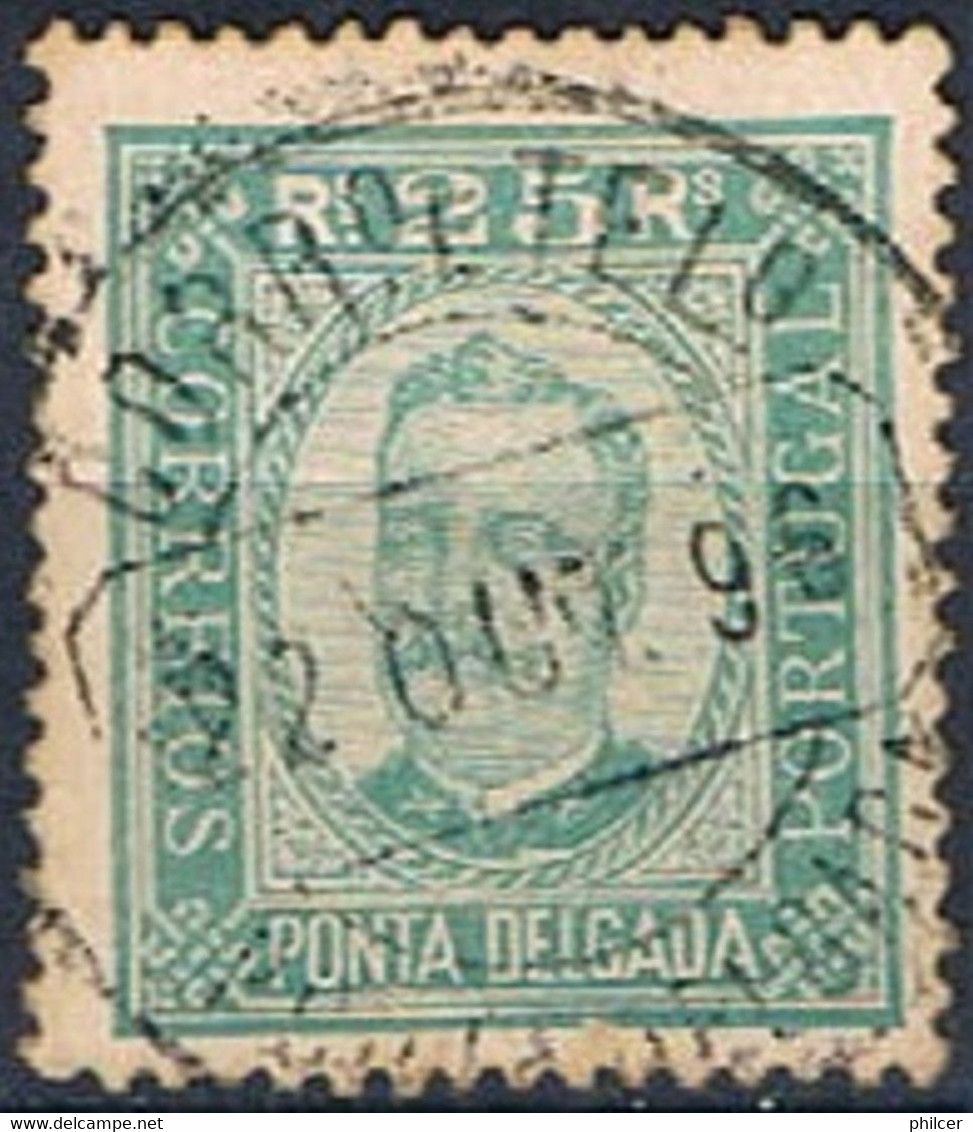 Ponta Delgada, 1892/3, # 5 Dent. 13 1/2, Papel Pontinhado, Used - Ponta Delgada