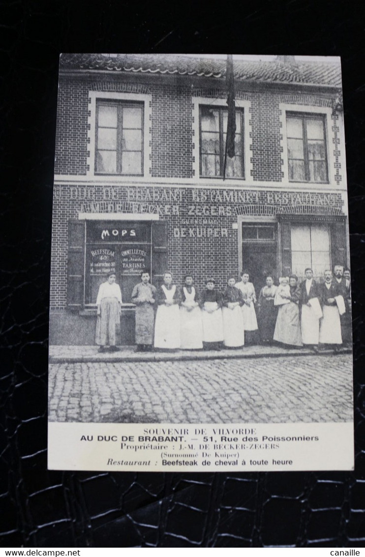 &-28/ Brabant Flamand Vilvoorde-Souvenir De Vilvorde, Au Duc De Brabant,51, Rue Des Poissonniers (Surnommé De Kuiper) - Vilvoorde
