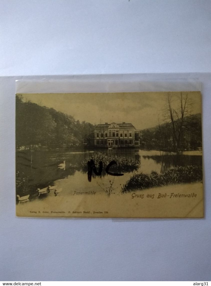 Gruss AusBad Freienwalde.papenmuhle.better .unused.richard Geier Editor..1900.reg Post E7 1 Or 2 Cards.commems For - Bad Freienwalde