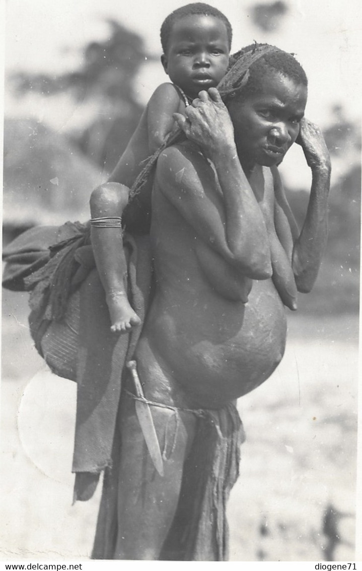 CONGO Belge 1949 Femme Seins Nus Et Son Enfant - Congo Belge