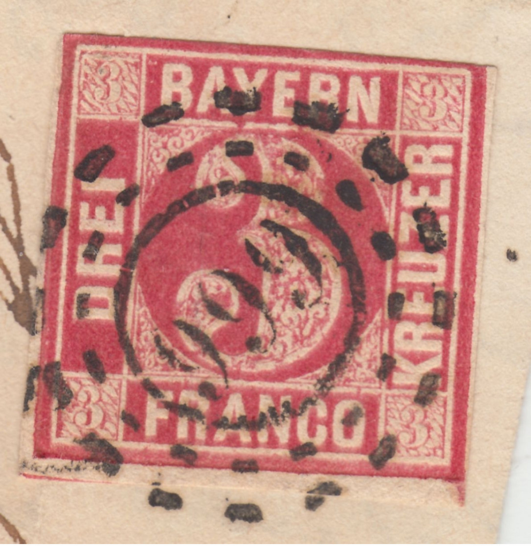 Bayern - 3 Kr. Quadrat Rot OMR 666 HKS Grafing 8/2 Brief N. Tittmoning - Autres & Non Classés