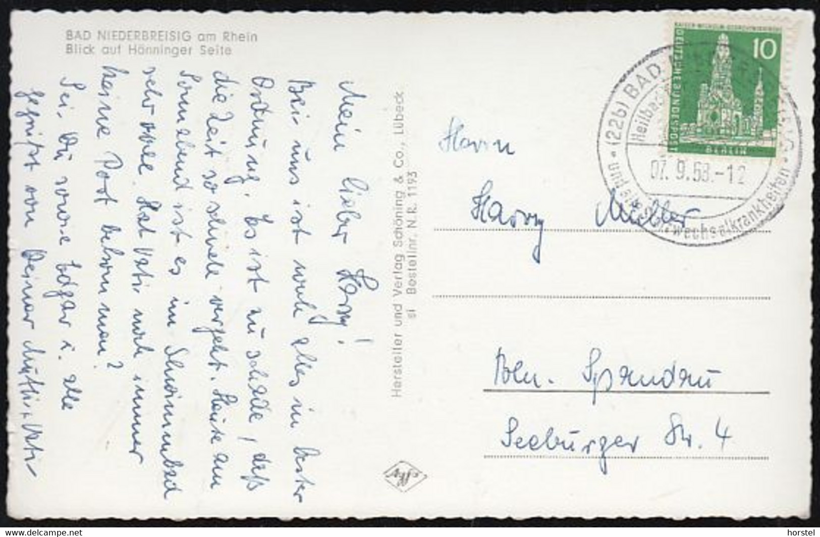 D-53498 Bad Breisig - Niederbreisig - Blick Auf Die Hönniger Seite - Nice Stamp 10 Pfg. Berlin - Bad Breisig