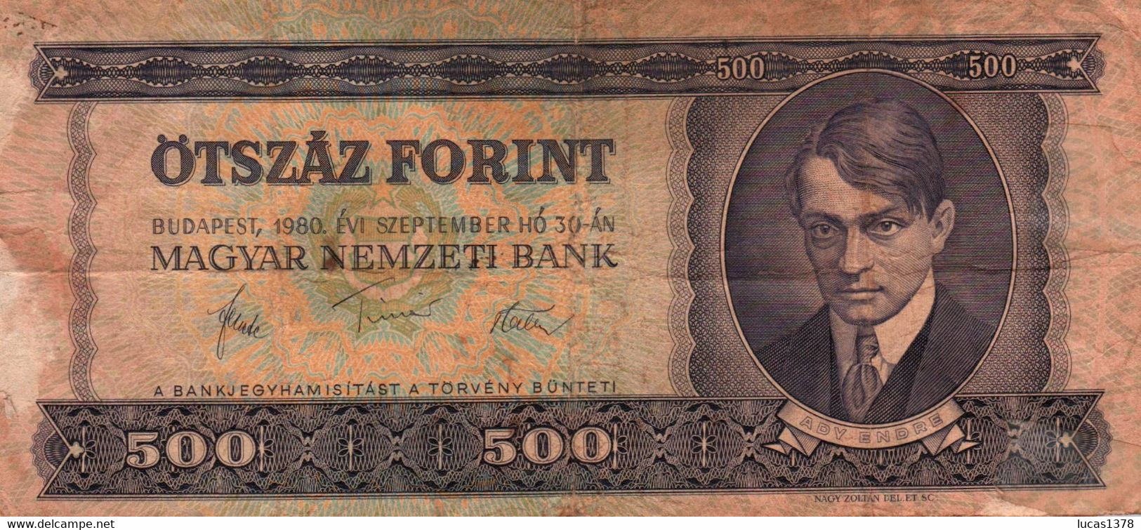 HONGRIE 500 FORINT 1980 - Ungarn