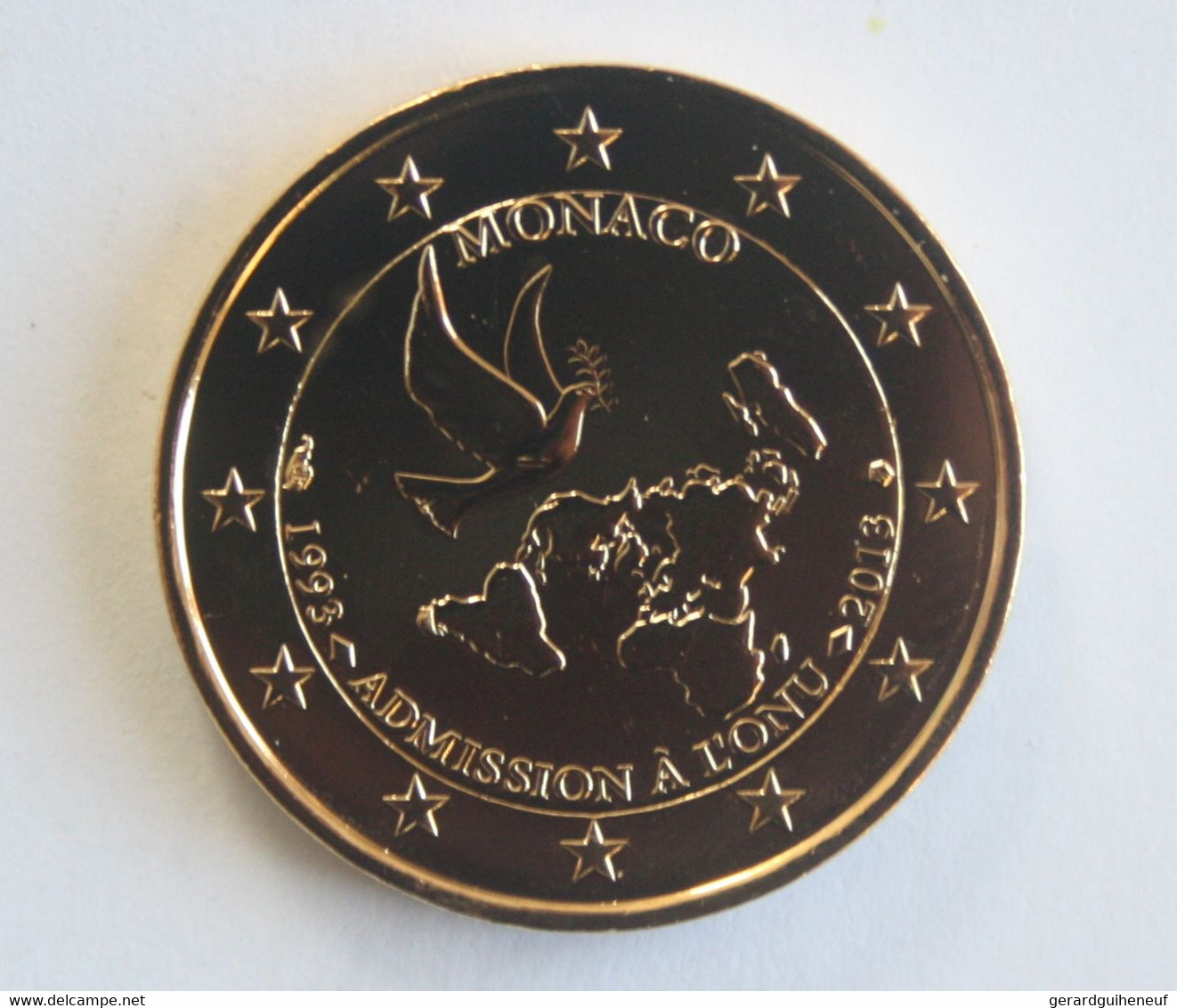 MONACO : 2 Euros Commémoratifs 2013 (OR Fin 24 Carats) - Monaco