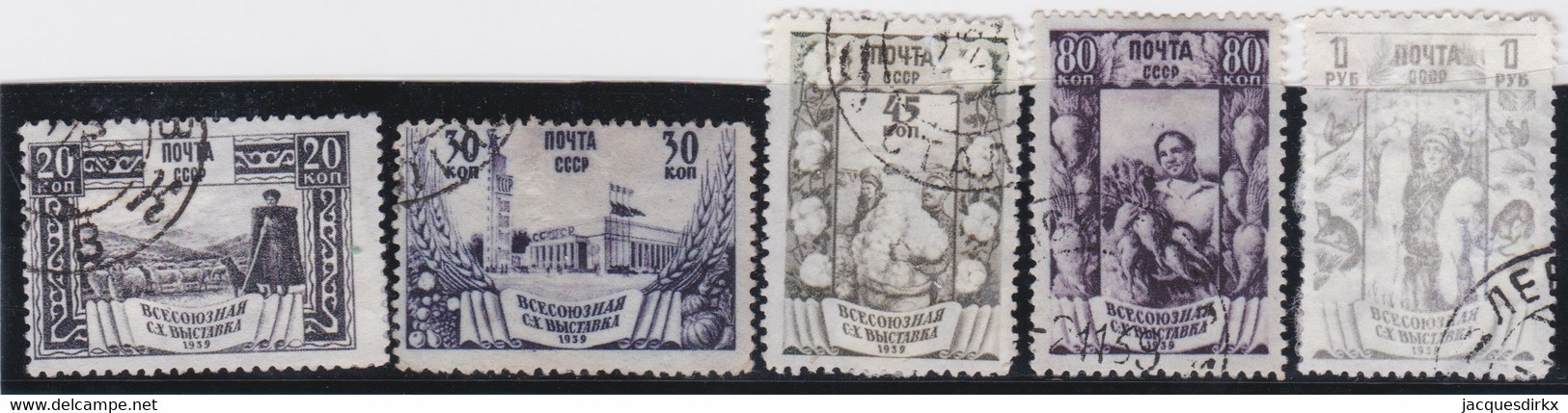 Russia   .  Michel    .     5 Stamps     .   O    .      Cancelled    .   /  .   Gestempelt - Used Stamps