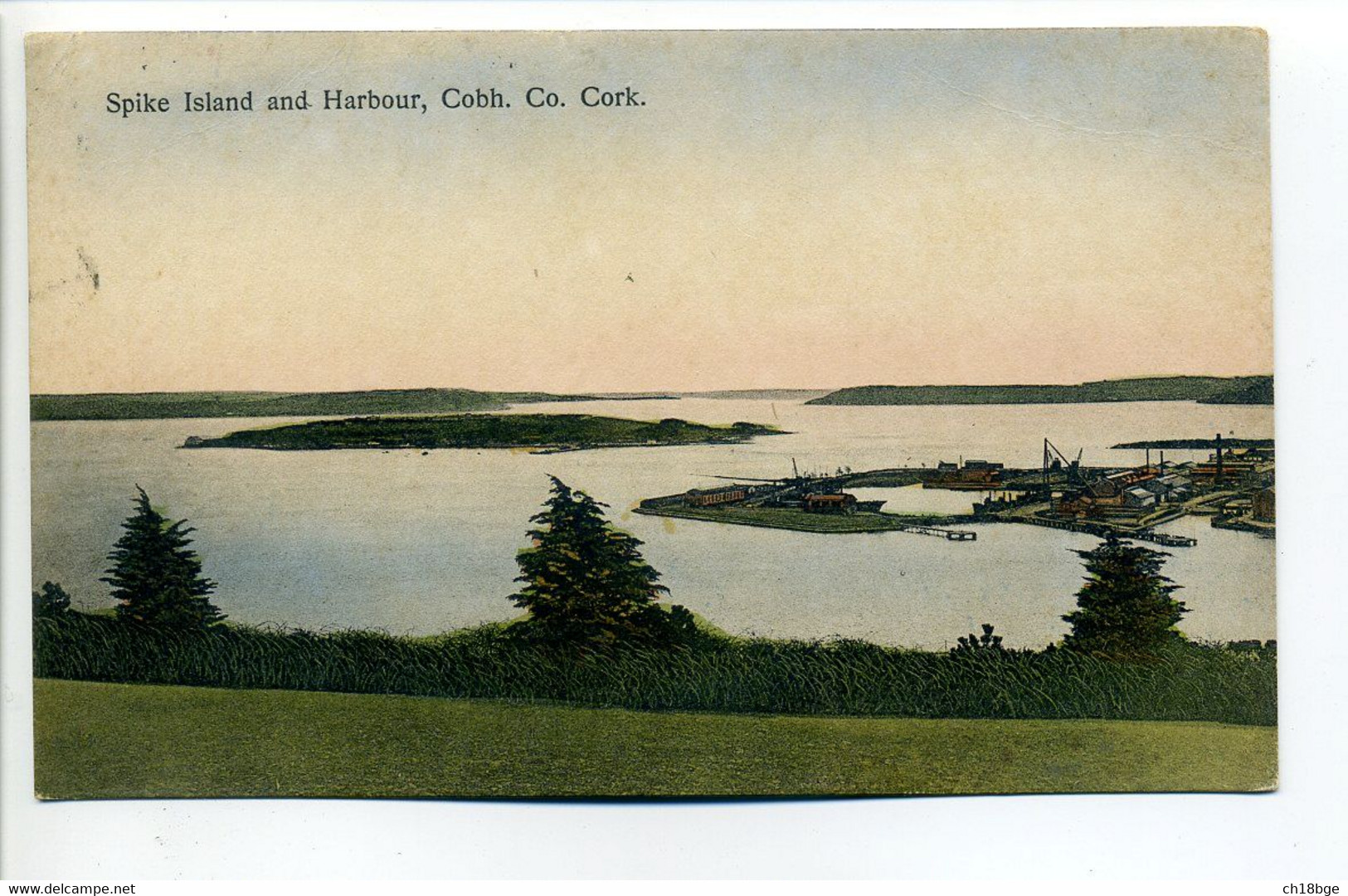 Ireland Postcard - Spike Island And Harbour, Queenstown, Cobh. Co. Cork - Uncommon - Cork