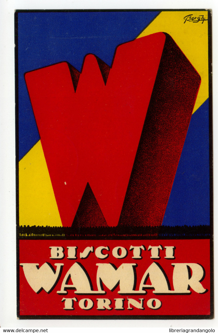 Cartolina Biscotti Wamar Torino Viaggiata 1954 Borghi - Reclame