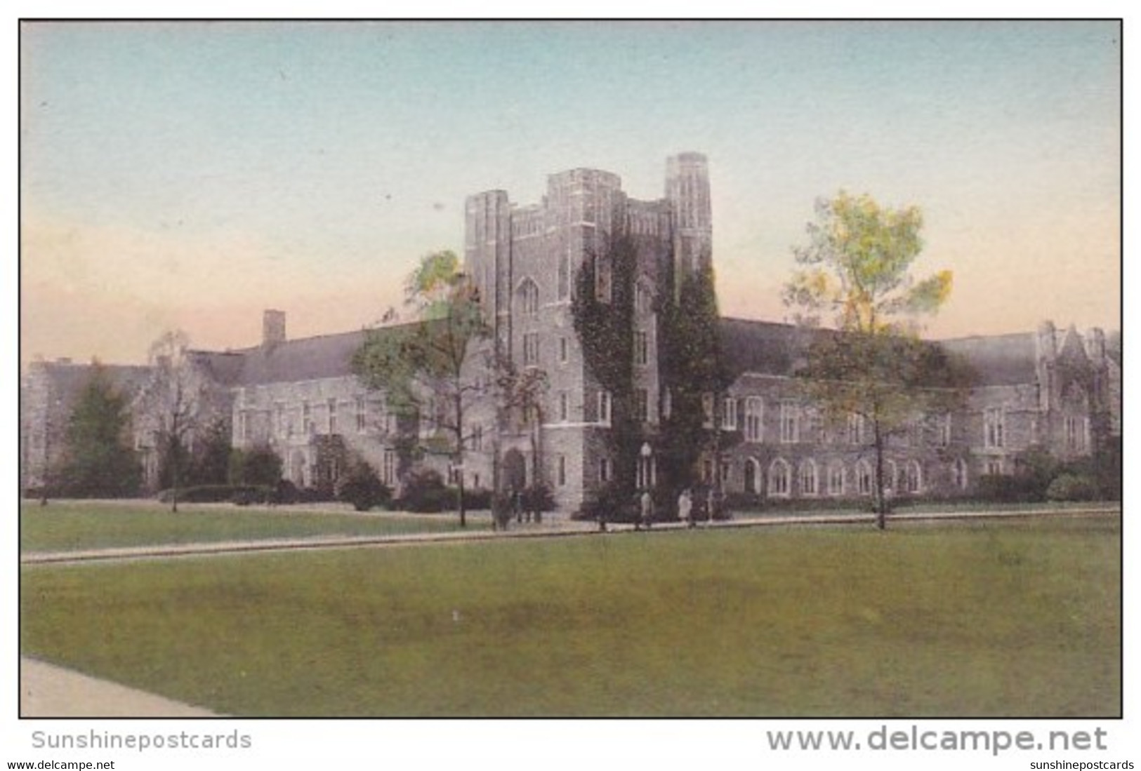 The Union Building Duke University Durham North Carolina Handcolored Albertype - Durham