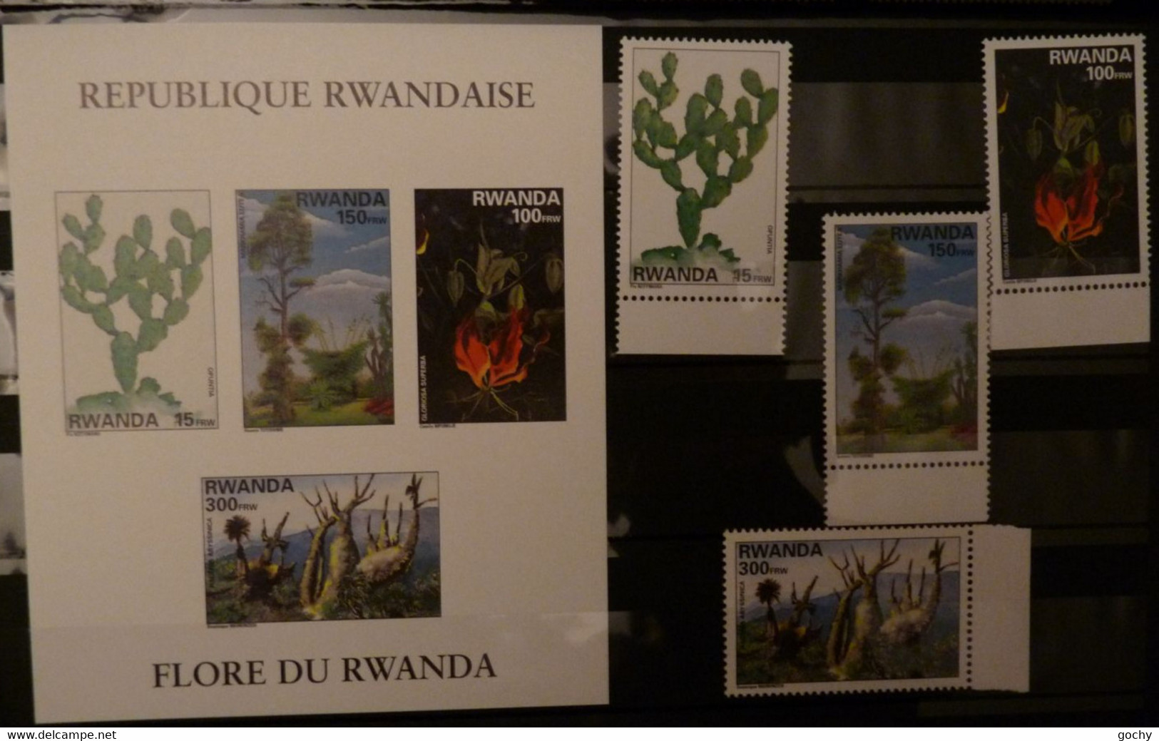 RWANDA : 1994 :   N° 1403 / 1406  ** + Bloc 109    - Cat.: 48€ - Unused Stamps