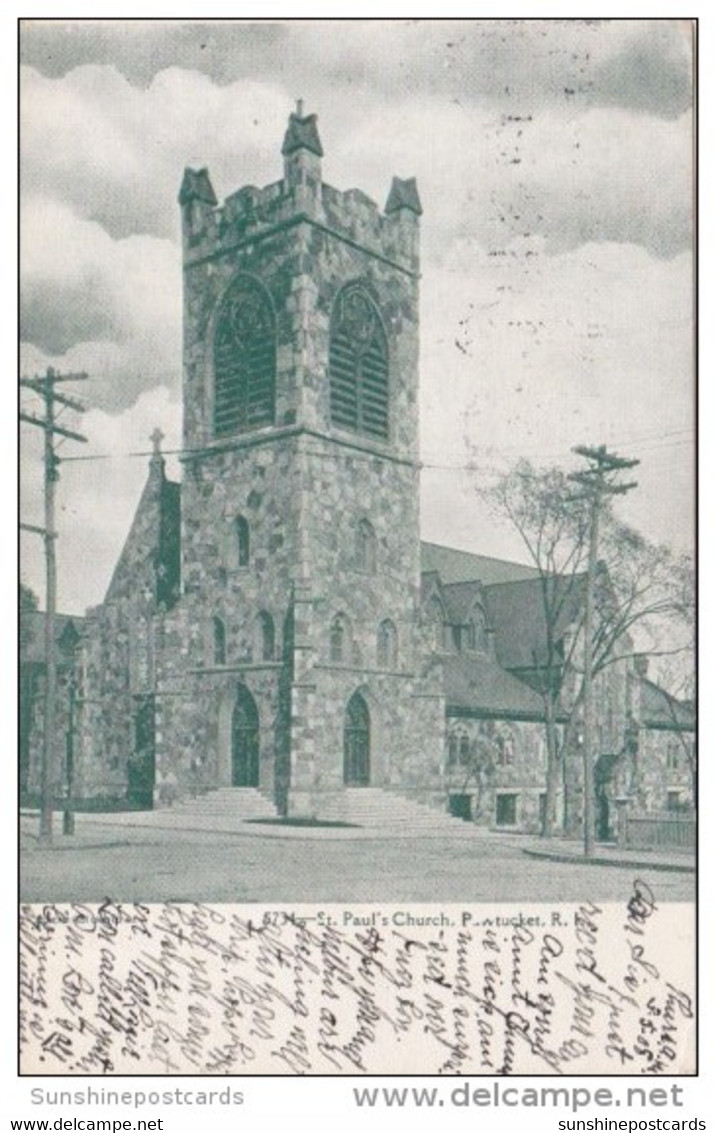 Rhode Island Pawtucket St Paul Church 1908 - Pawtucket