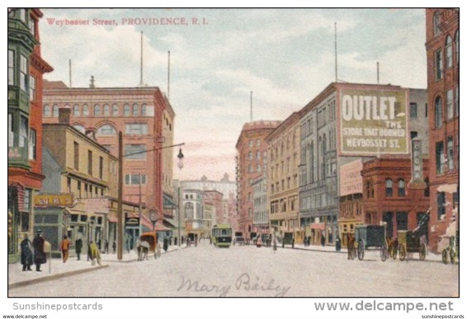 Rhode Island Providence Trolley On Weybosset Street - Providence