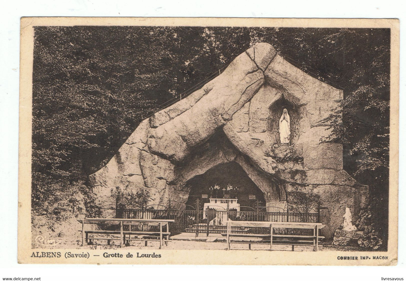CPA  Albens (73) Grotte De Lourdes De 1942 - Albens