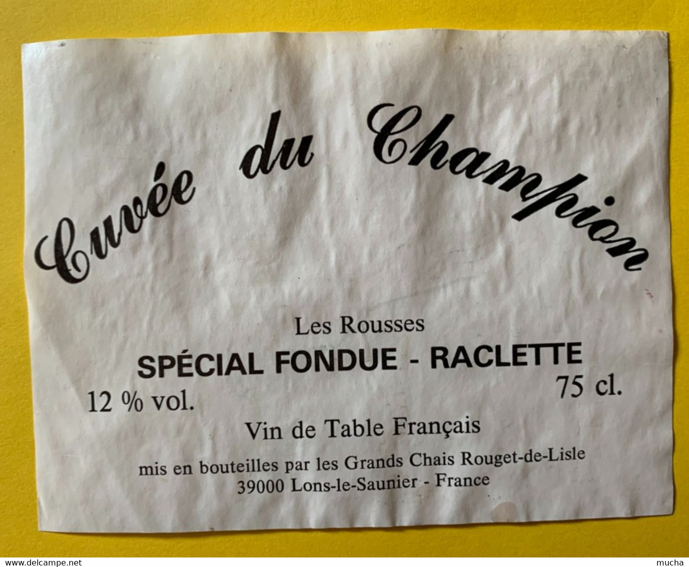 19703 - Cuvée Du Champion Les Rousses Spécial Fondue - Fondue