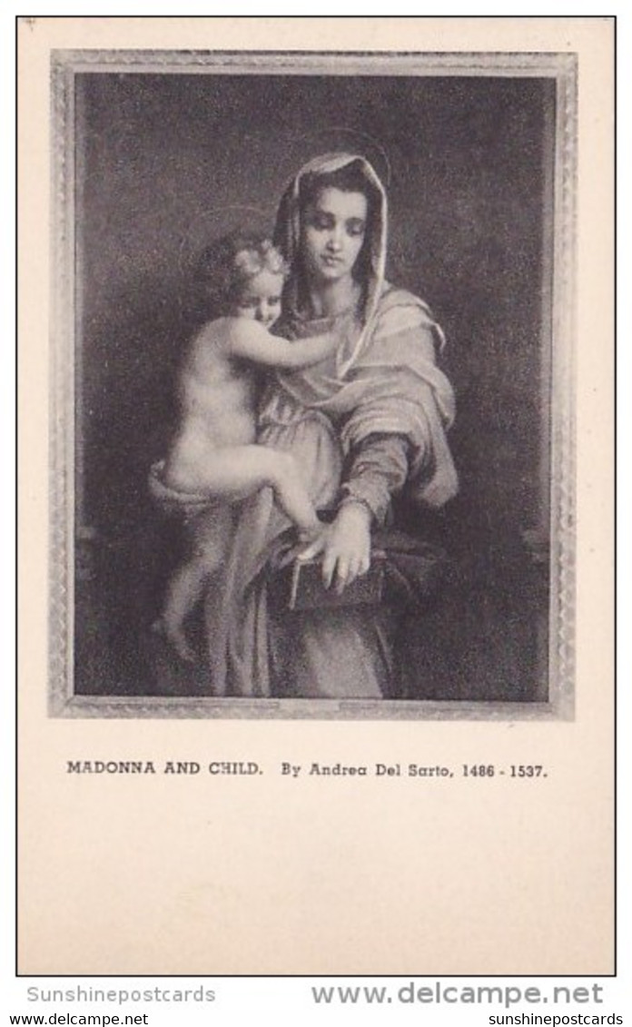 Madonna And Child By Andrea Del Sarto 1486 1537 Bennington Vermont Albertype - Bennington