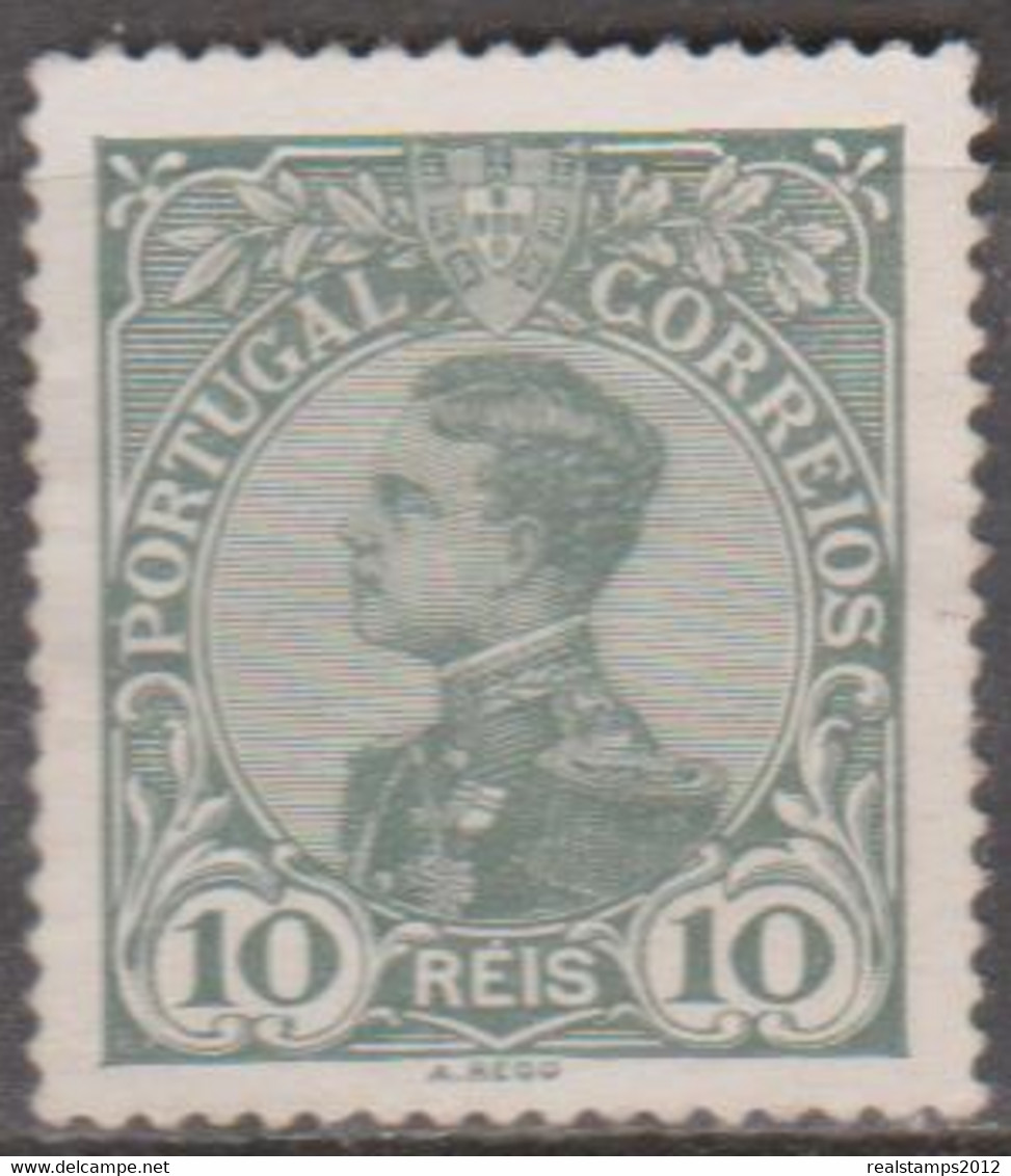 PORTUGAL - 1910,  D. Manuel Ll  10 R.  Papel Esmalte D. 14 X 15  (*) MNG  MUNDIFIL   Nº 158 - Nuevos