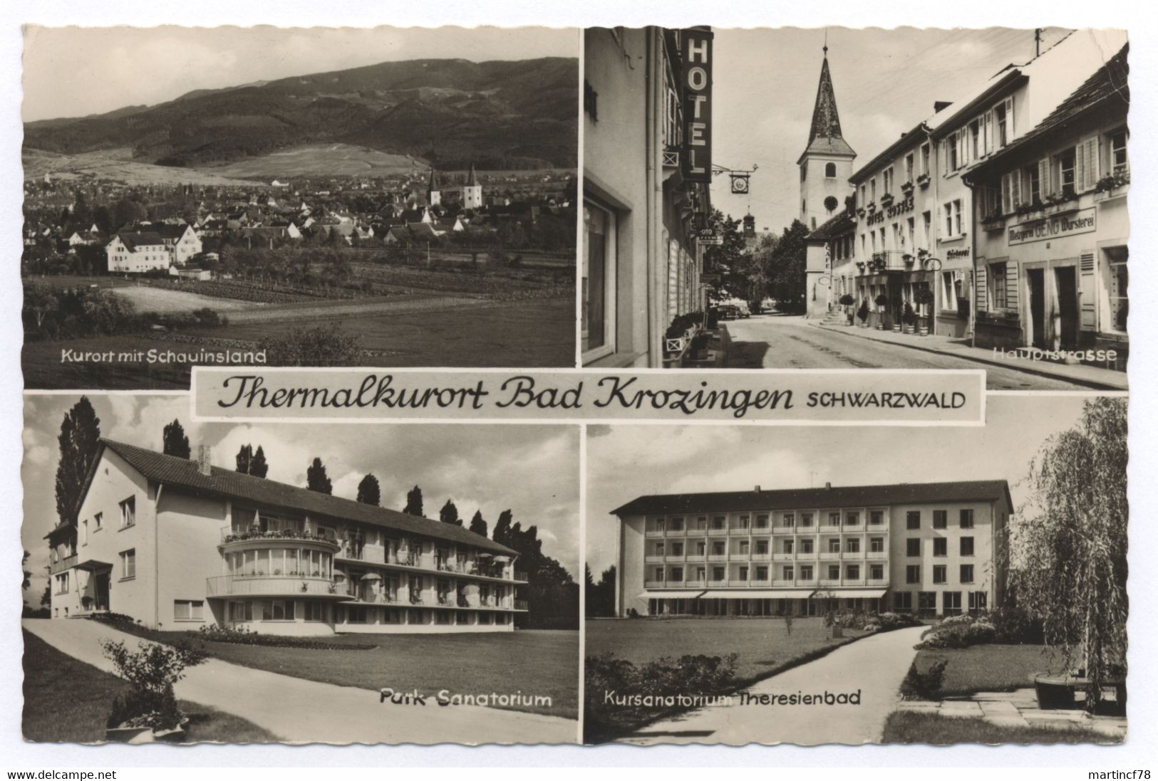 7812 Thermalkurort Bad Krozingen Schwarzwald 1958 Kurort Mit Schauinsland Hauptstrasse Park-Sanatorium Kursanatorium The - Bad Krozingen